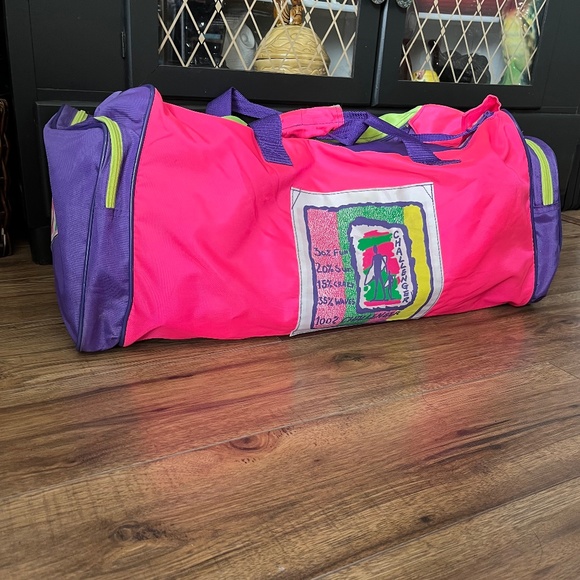 Vintage Other - Retro 80s / 90s Neon Challenger Surf & Sail Duffle Bag